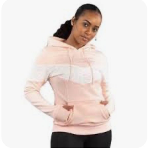 Buffbunny Collection Hero Sweatshirt Hoodie, Size Large, Pink & White - Picture 1 of 13